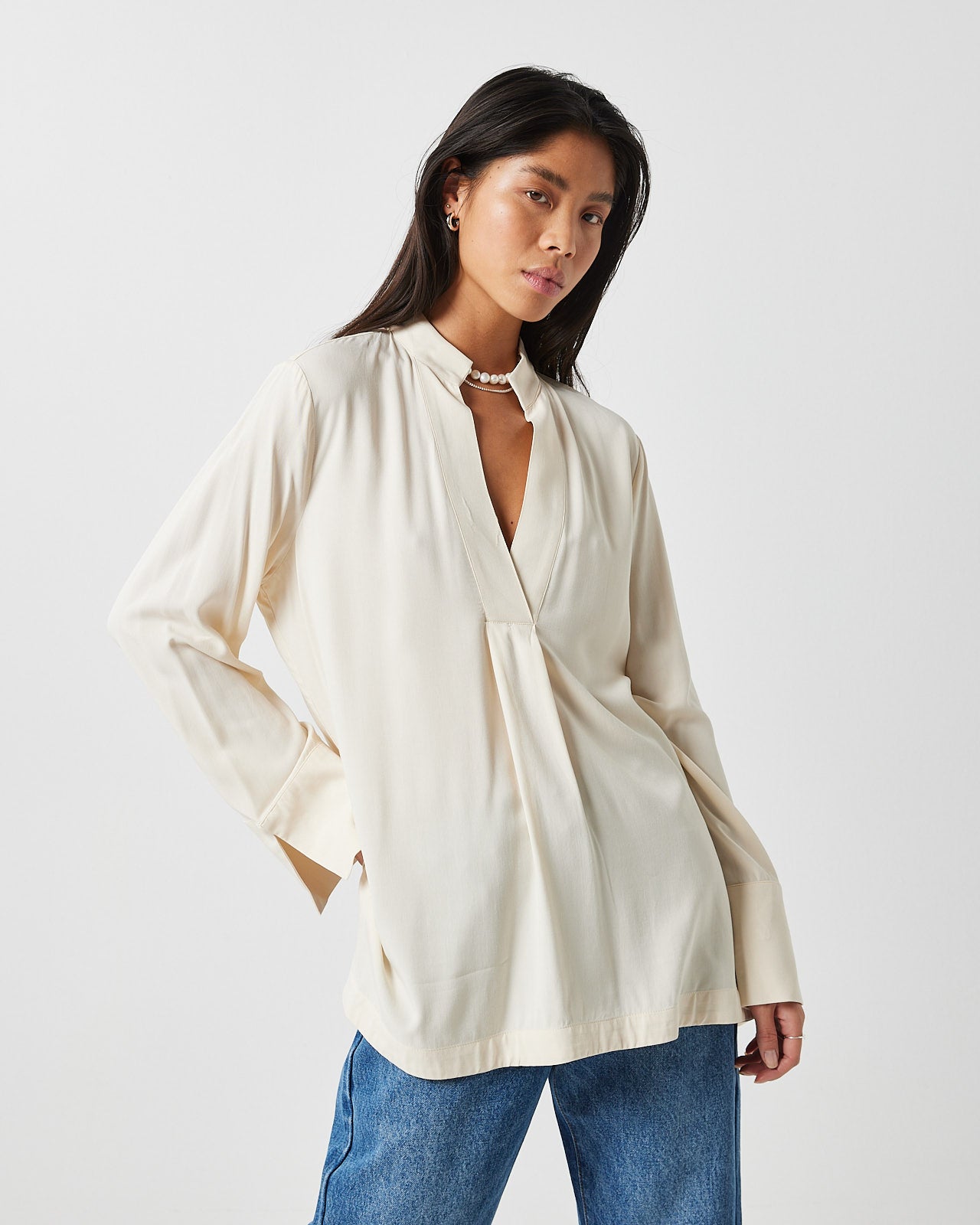 minimum female Cilles 9911 Blouse Long Sleeved Blouse 0905 Birch