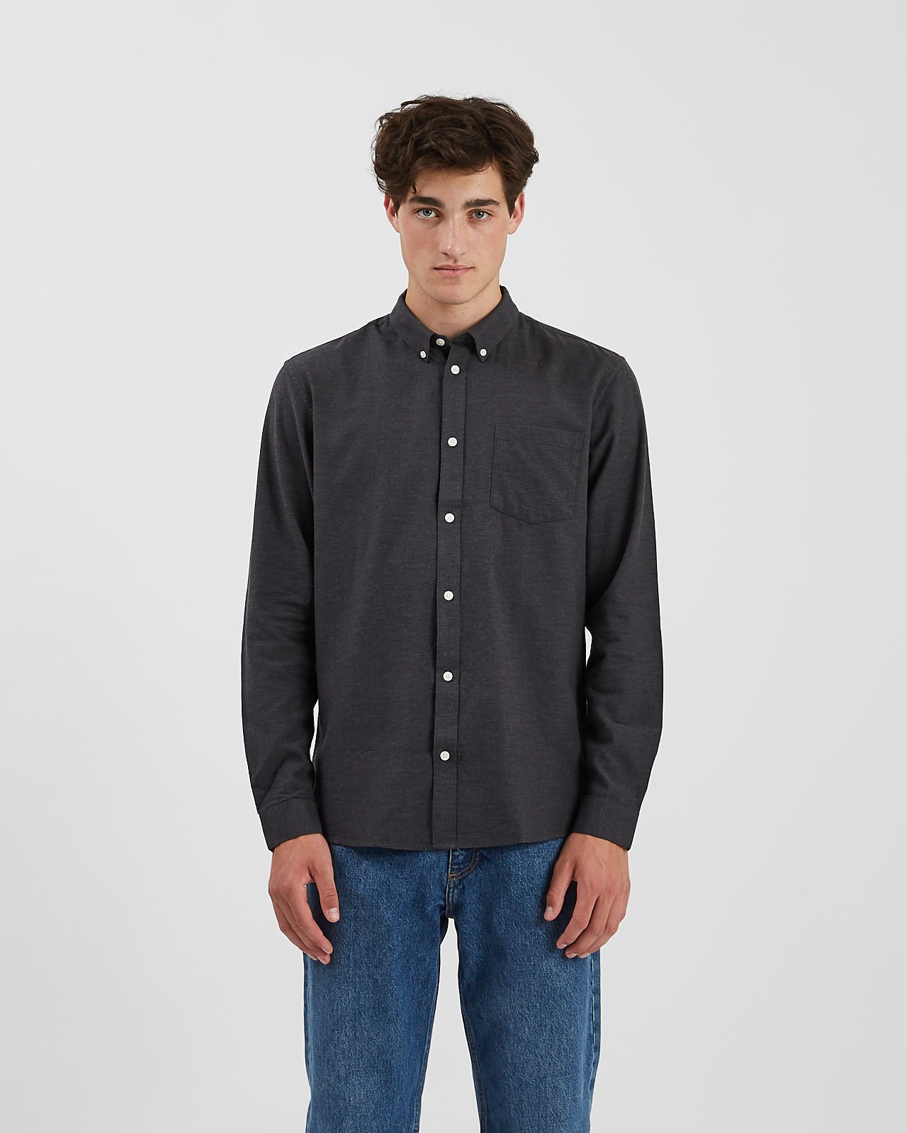 minimum male Jay 3.0 0063 Shirt Long Sleeved Shirt 9005M Carbon Melange