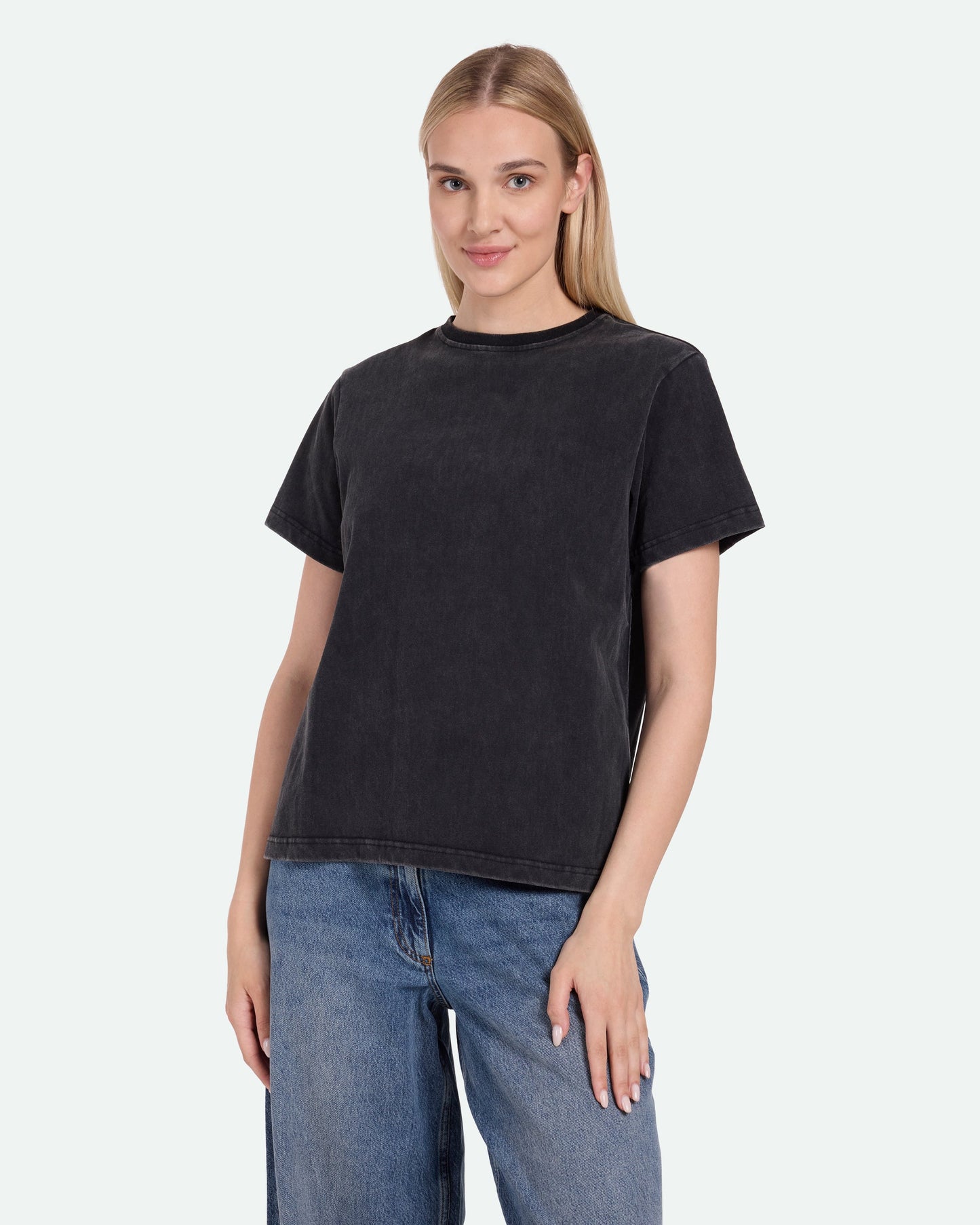 minimum female Lilou 3849 T-shirt Short Sleeved T-shirt 999 Black